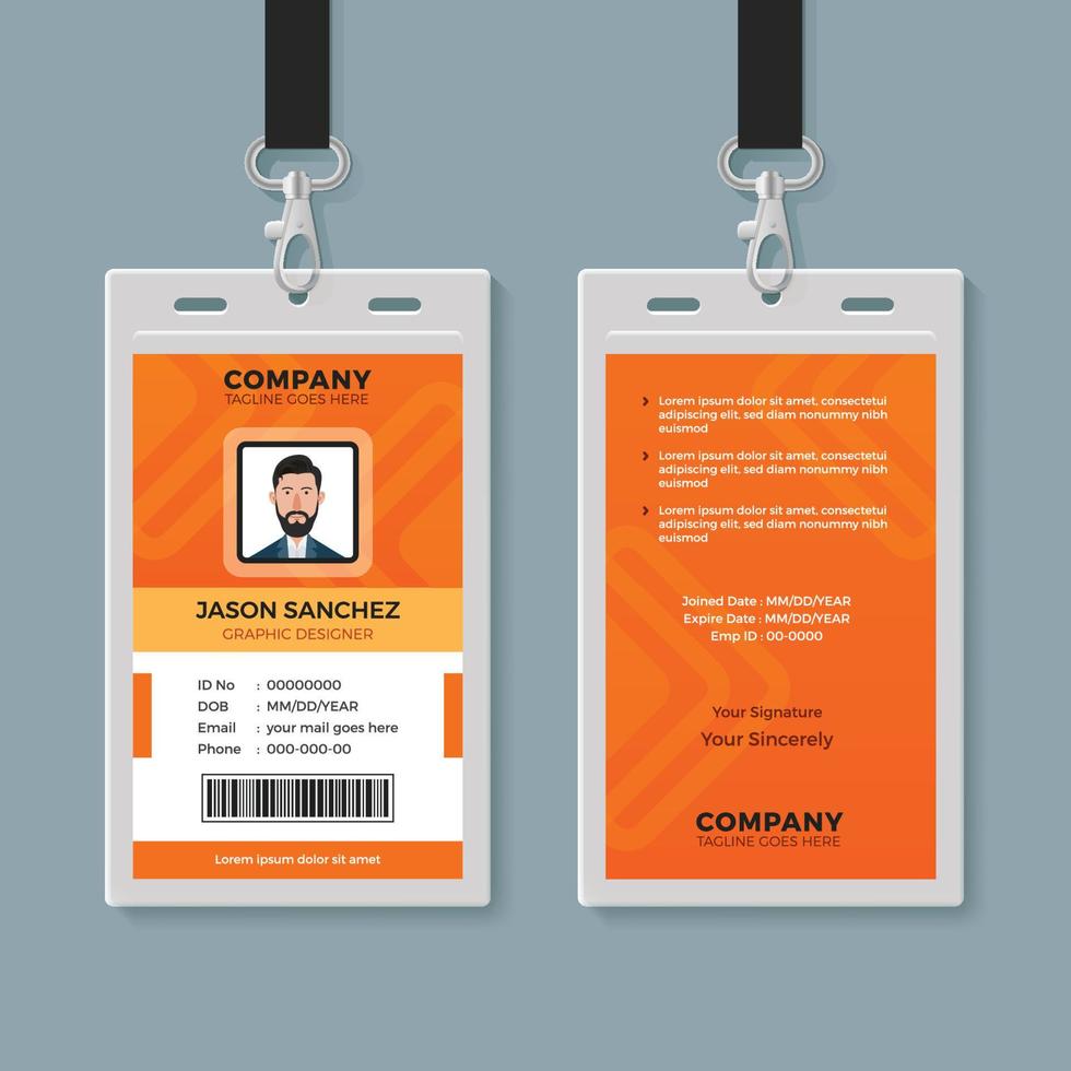 plantilla de tarjeta de identidad multipropósito creativa vector