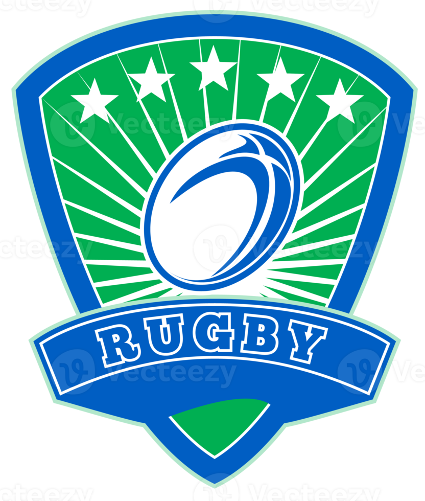 rugby ball with stars shield png