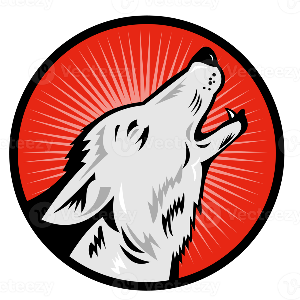 wolf howling side view png