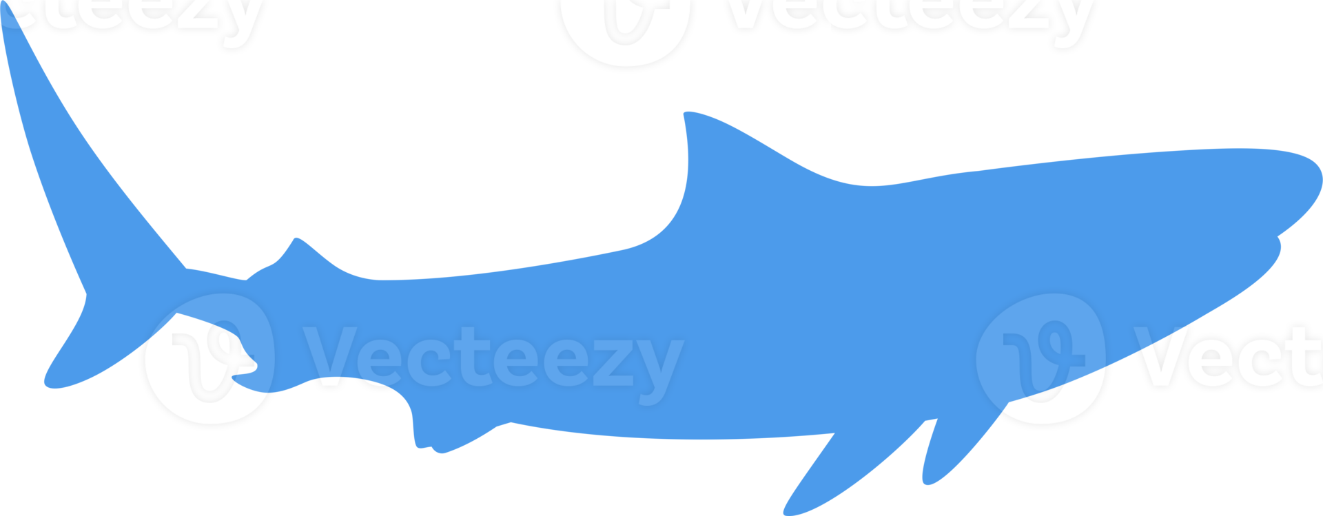 Shark Silhouette for Logo, Pictogram, Website, Art Illustration, Infographic, or Graphic Design Element. Format PNG