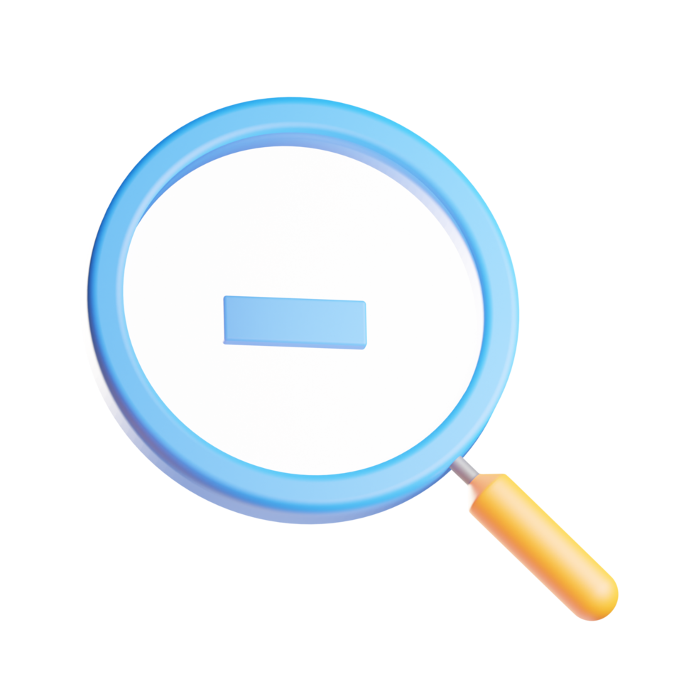 Zoom Out 3d Illustration png