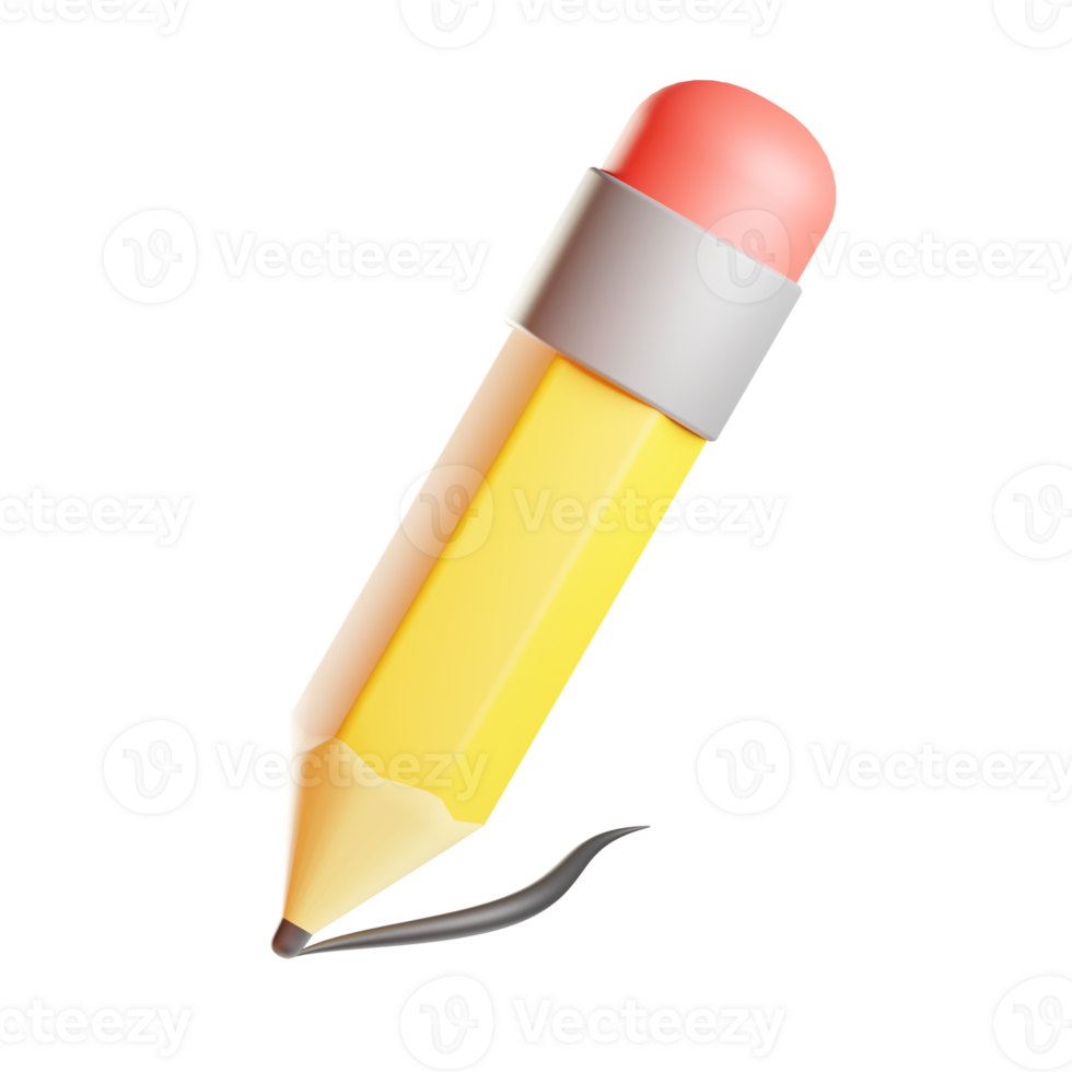 Pencil Tool 3d Illustration png