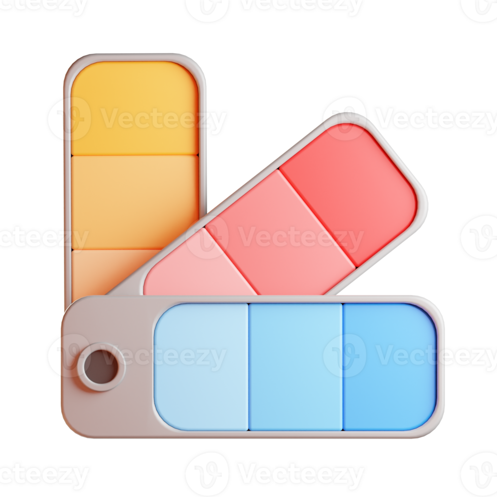 Color Pallete 3d Illustration png