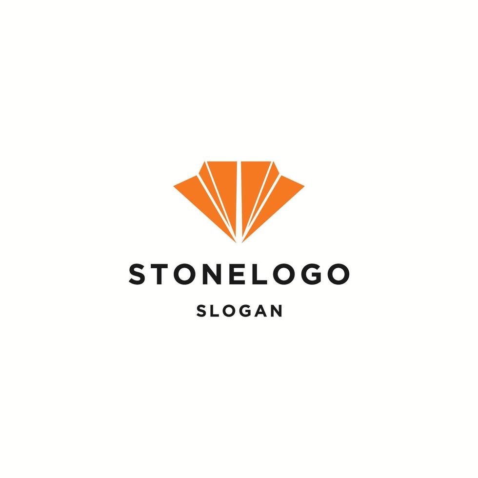Stone icon flat design template vector