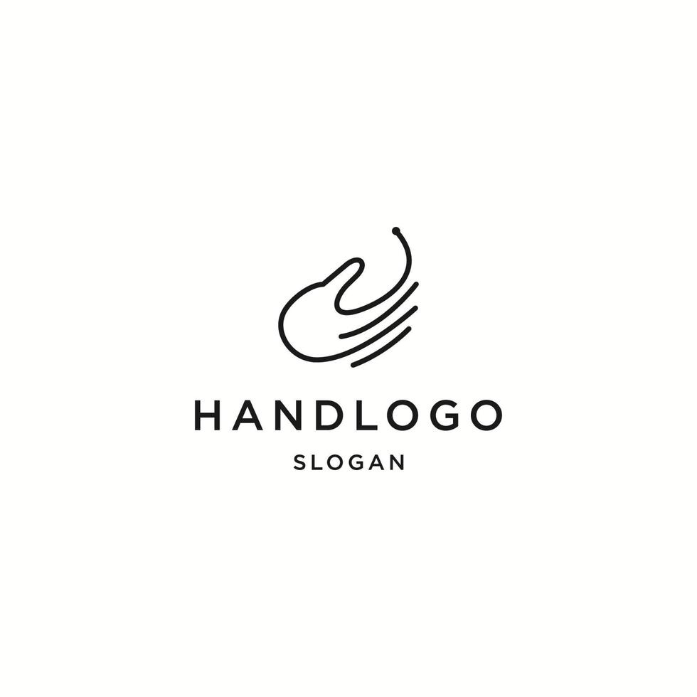 plantilla de diseño plano de icono de logotipo de mano vector