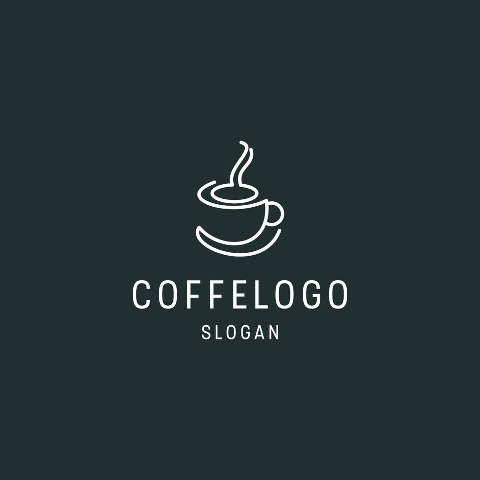 Coffe logo icon flat design template vector