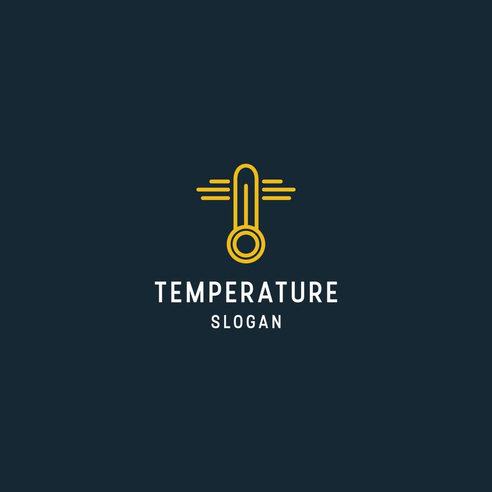 Temperature logo icon design template vector