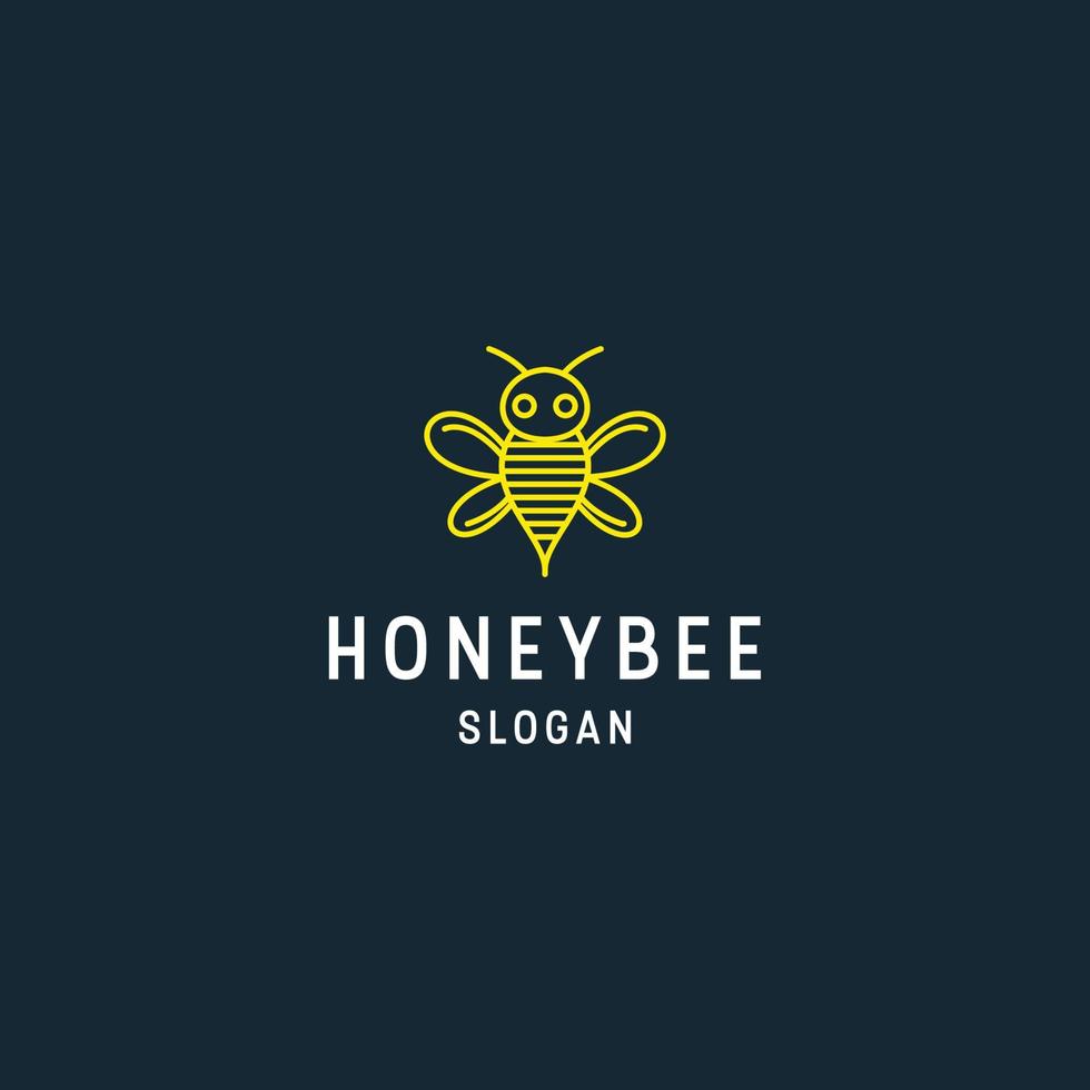 Honey bee logo icon design template vector