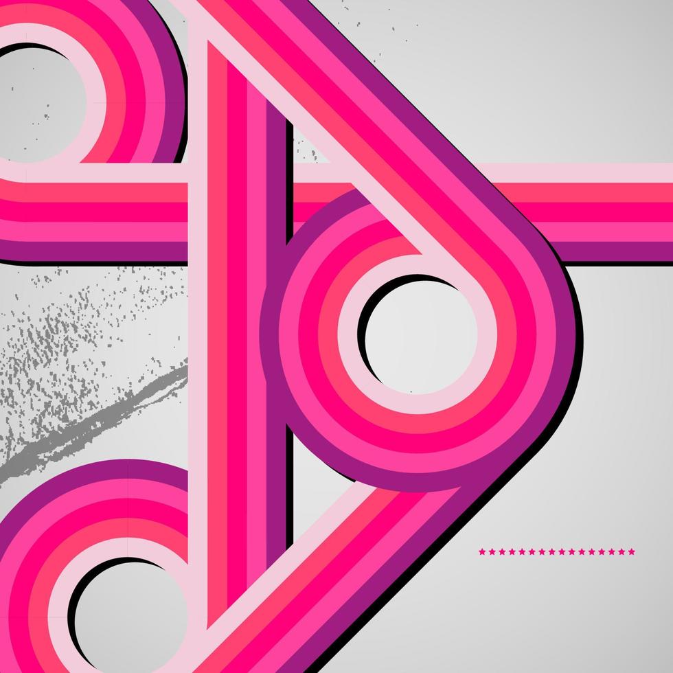 Abstract design70s lines and retro grunge background, vector. vector