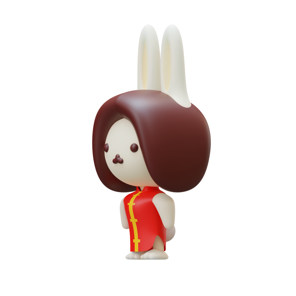 nouvel an chinois du lapin élément 3d 08 png