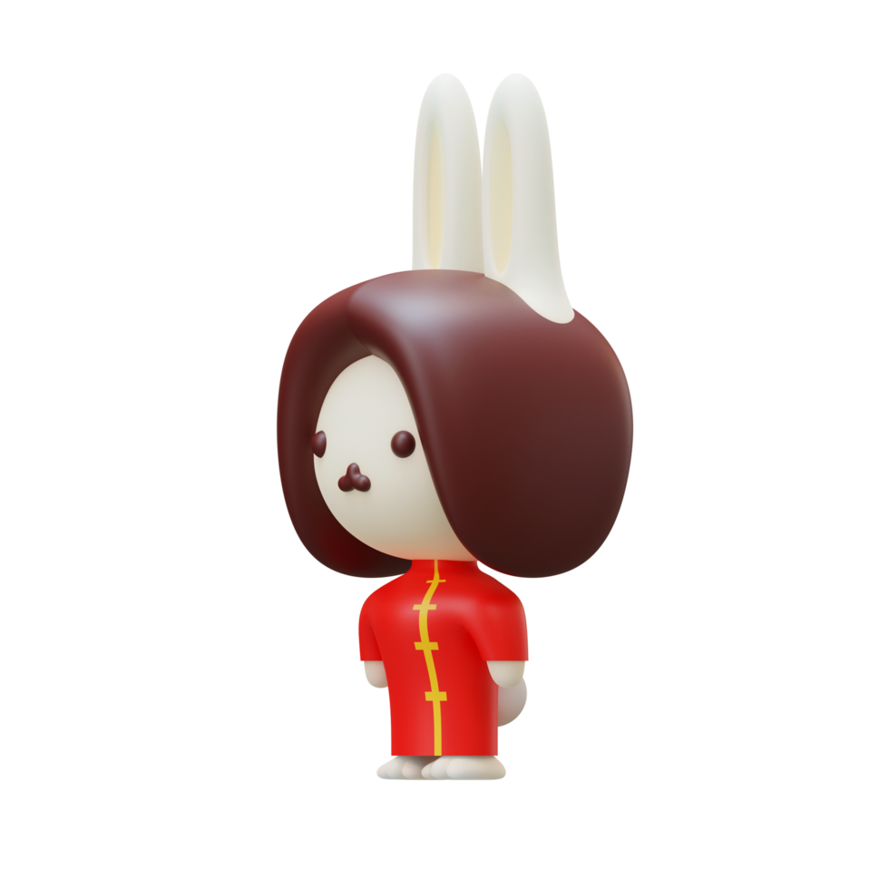 nouvel an chinois du lapin élément 3d 07 png