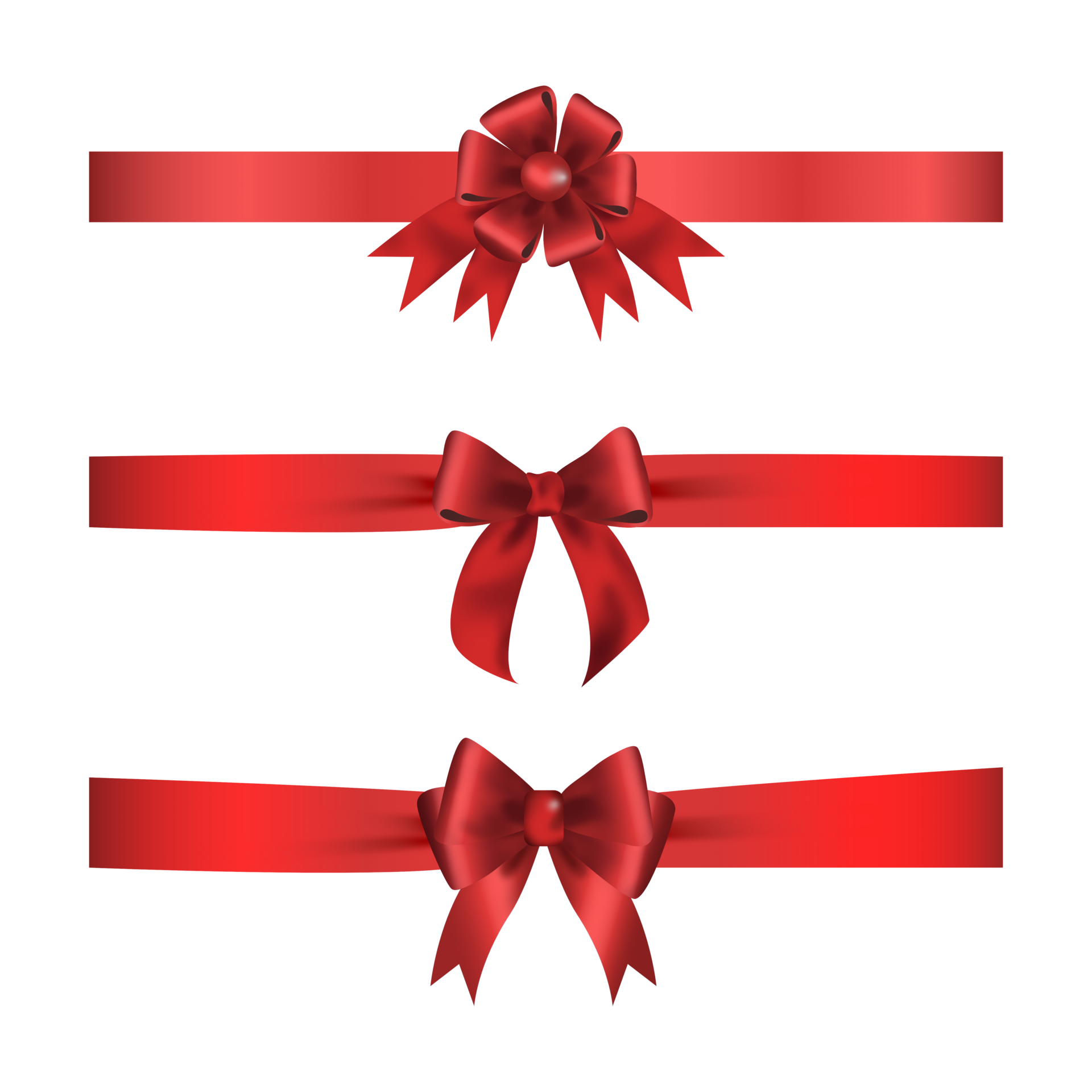 Red Ribbons with Bow - Custom Scene