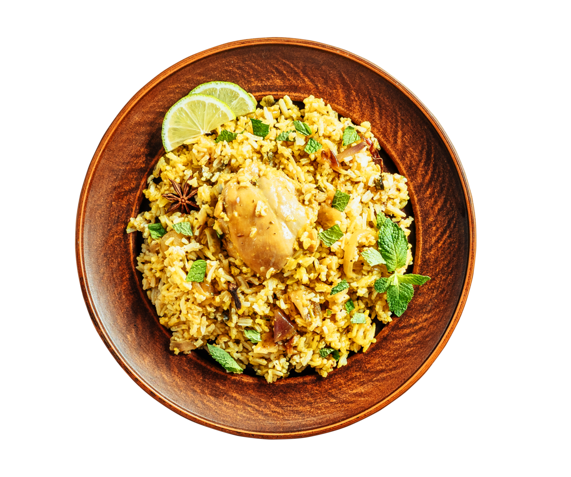 pakistansk kyckling biryani png