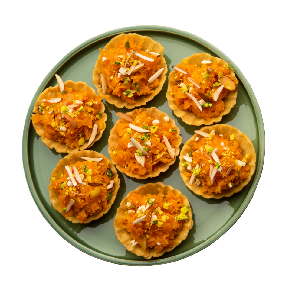 Gajar Halwa canape Tart png