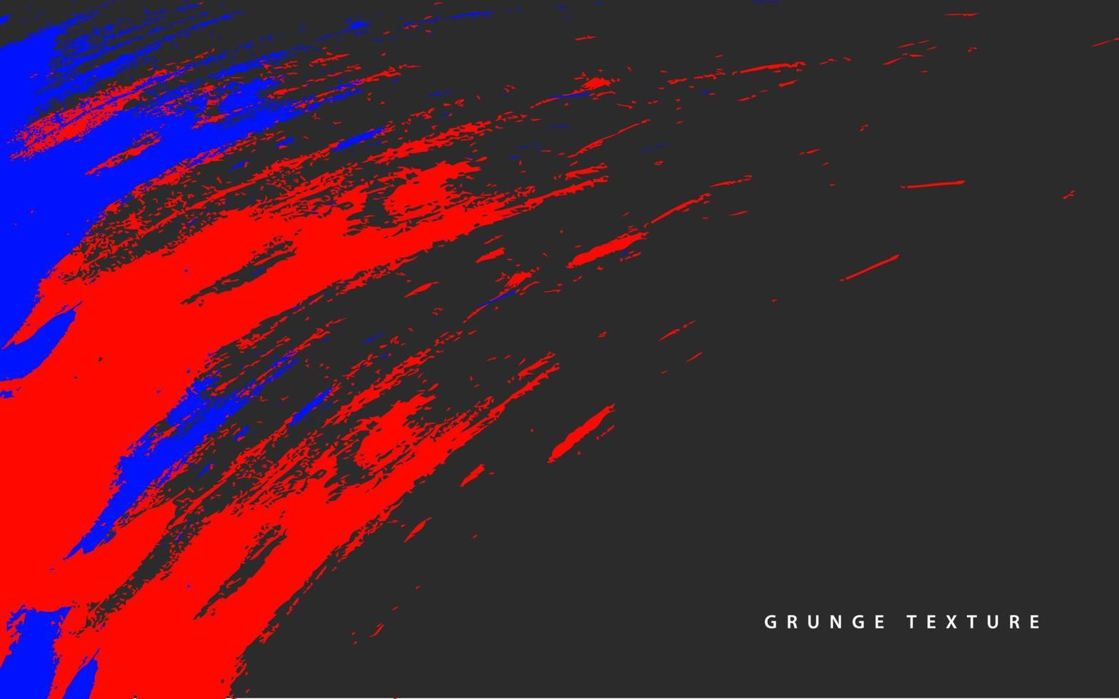 Abstract grunge texture paintbrush blue and red background vector