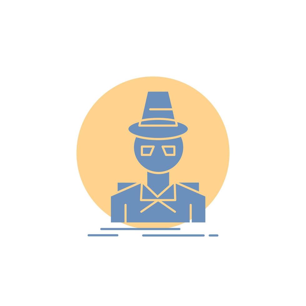 Detective. hacker. incognito. spy. thief Glyph Icon. vector