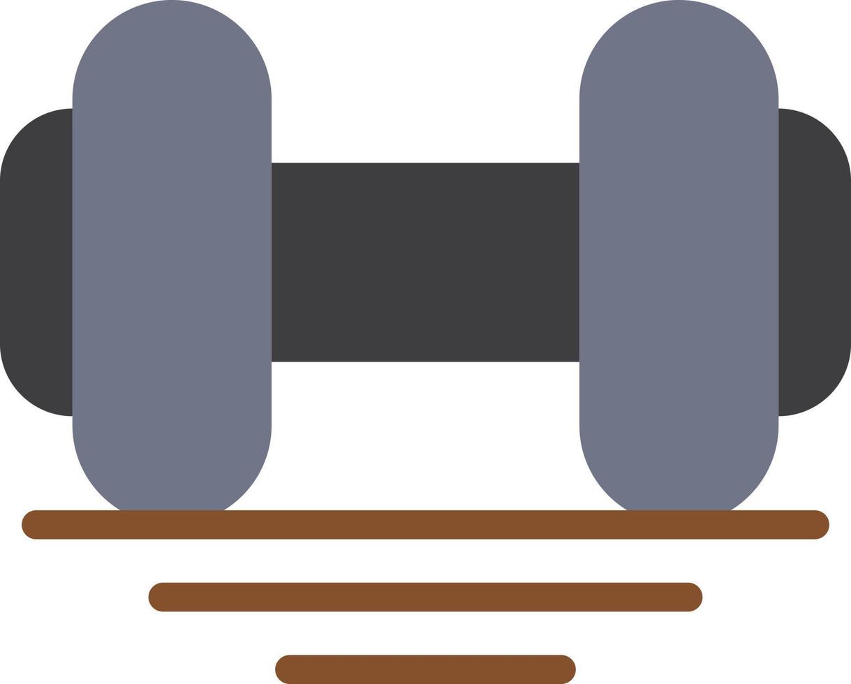 plantilla de banner de icono de vector de icono de color plano de levantamiento de gimnasio de fitness con mancuernas