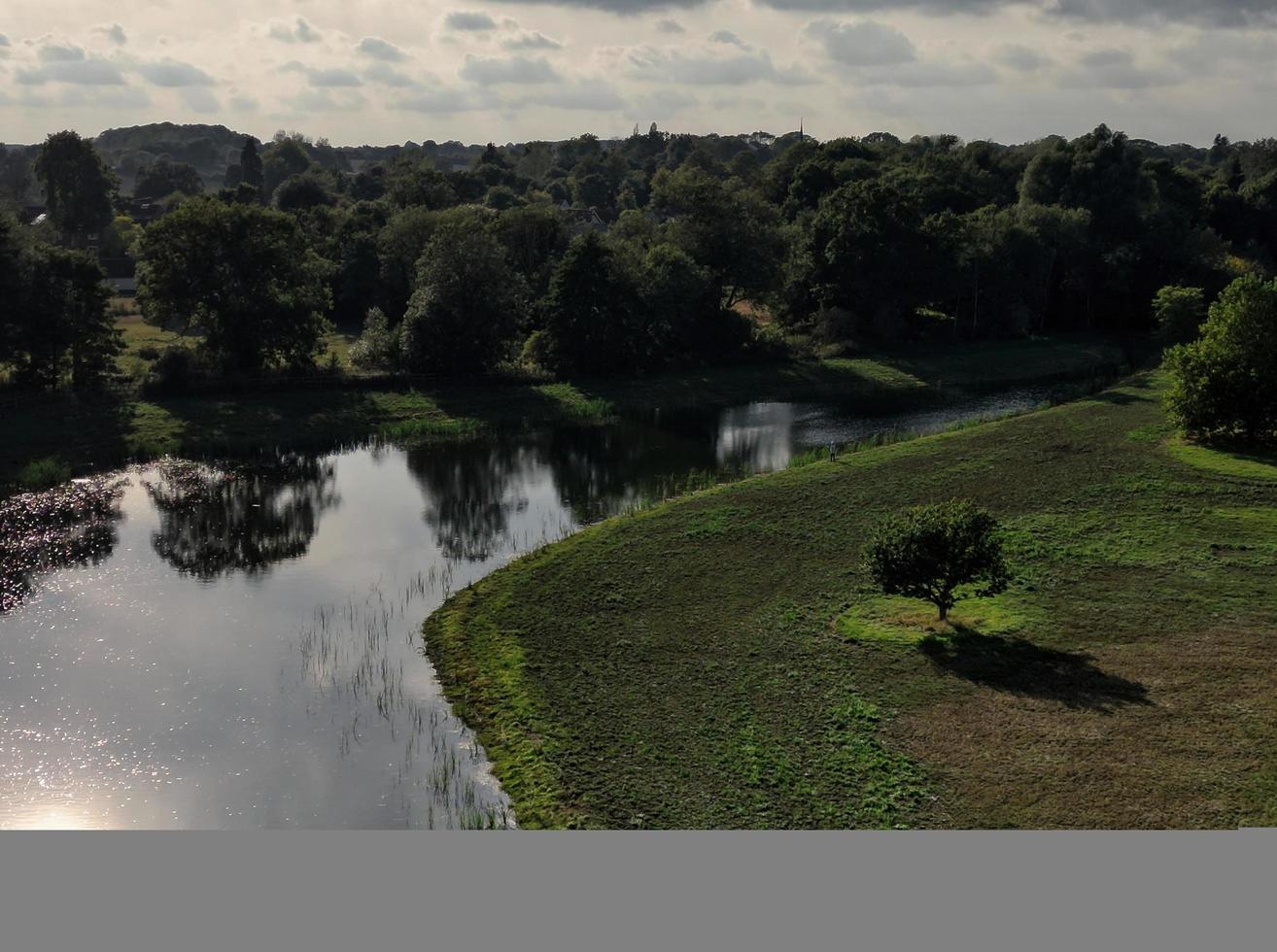 Cockfield hall lake in Yoxford Suffolk photo