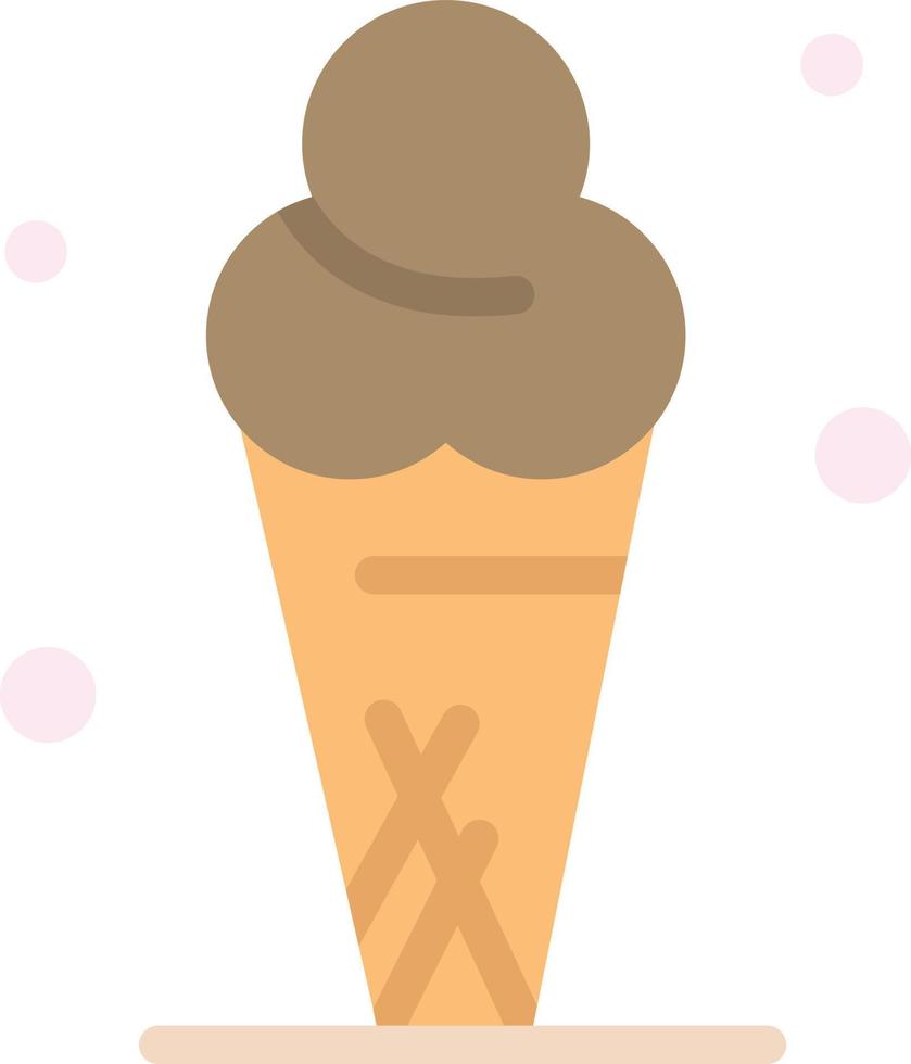 Ice Cream Cream Ice Cone  Flat Color Icon Vector icon banner Template