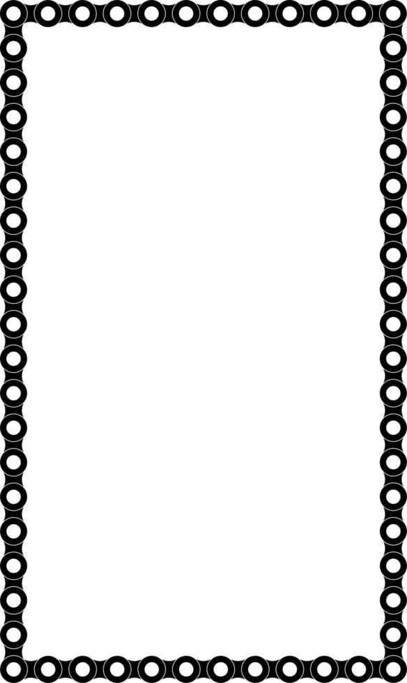 vertical bicycle chain frame with copy space vector