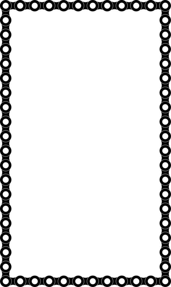 vertical bicycle chain frame with copy space vector