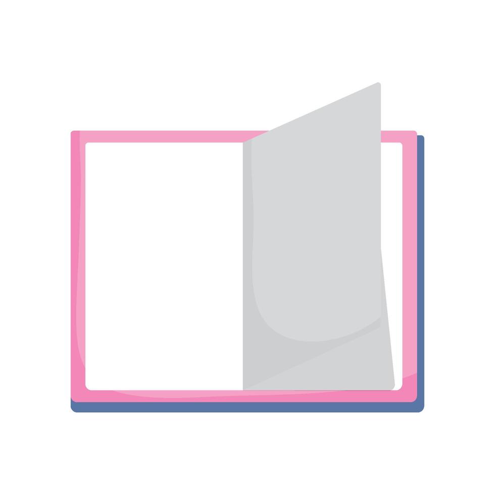 open book literature school isolated icon design white background vector