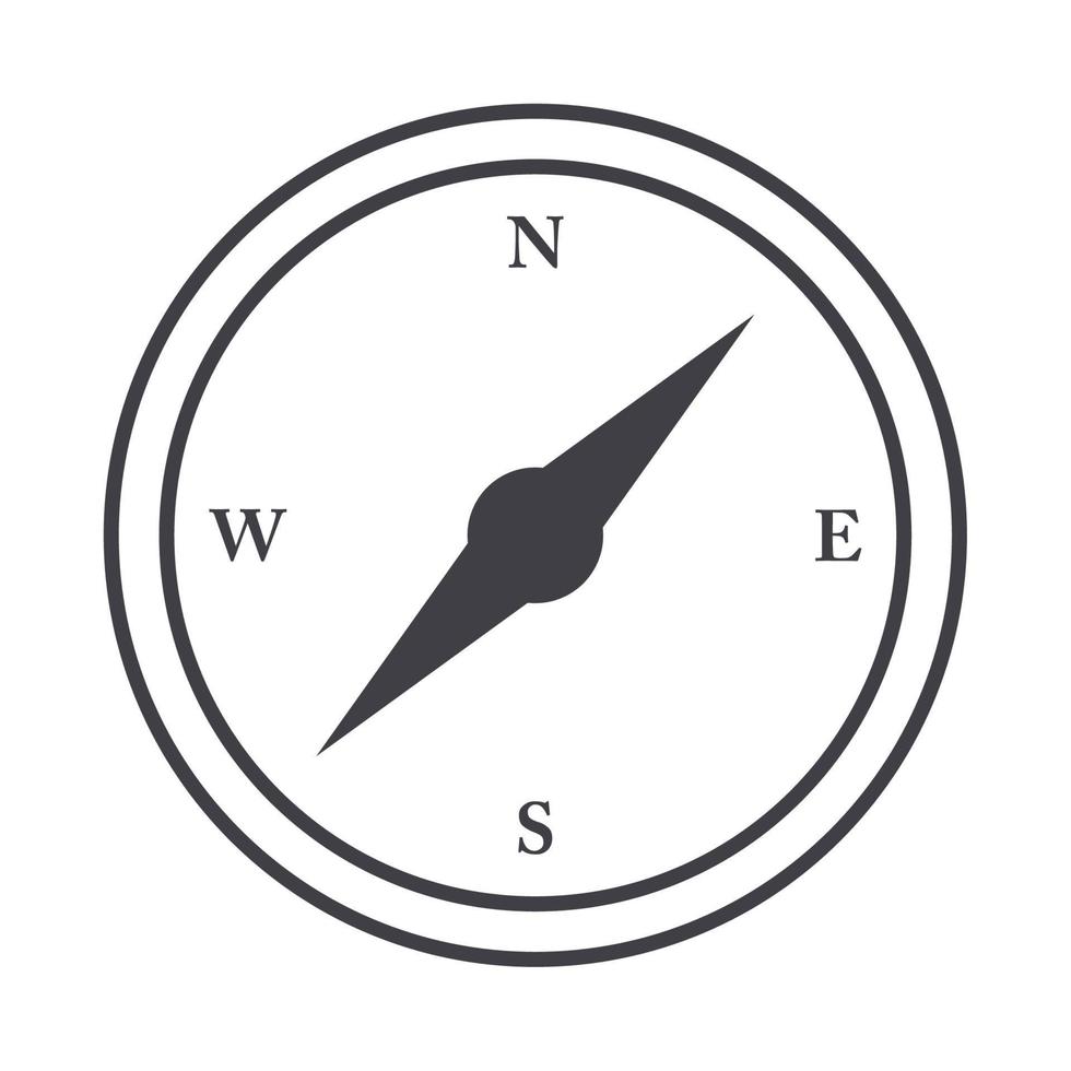 compass rose navigation cartography expedition line design icon vector