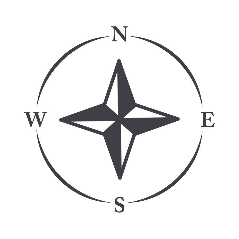 compass rose navigation cartography explore equipment line design icon vector
