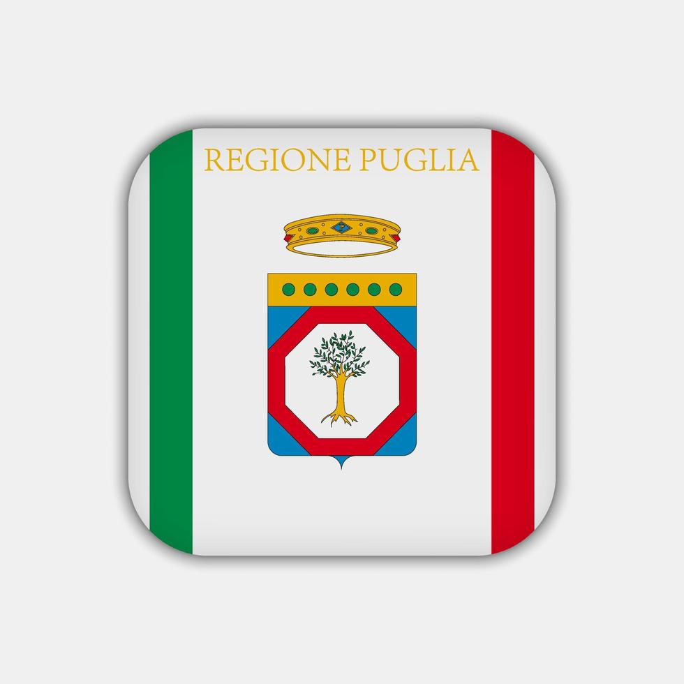 bandera de apulia región de italia. ilustración vectorial vector