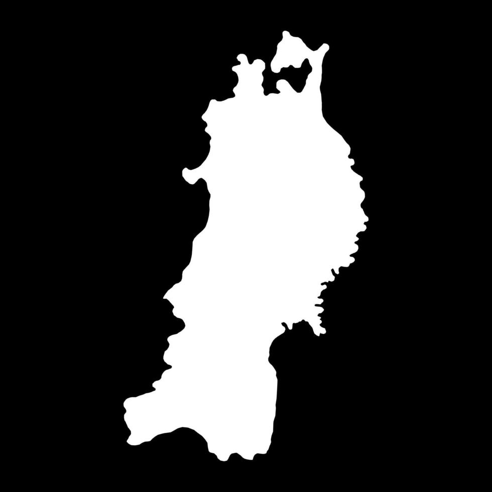 Tohoku map, Japan region. Vector illustration
