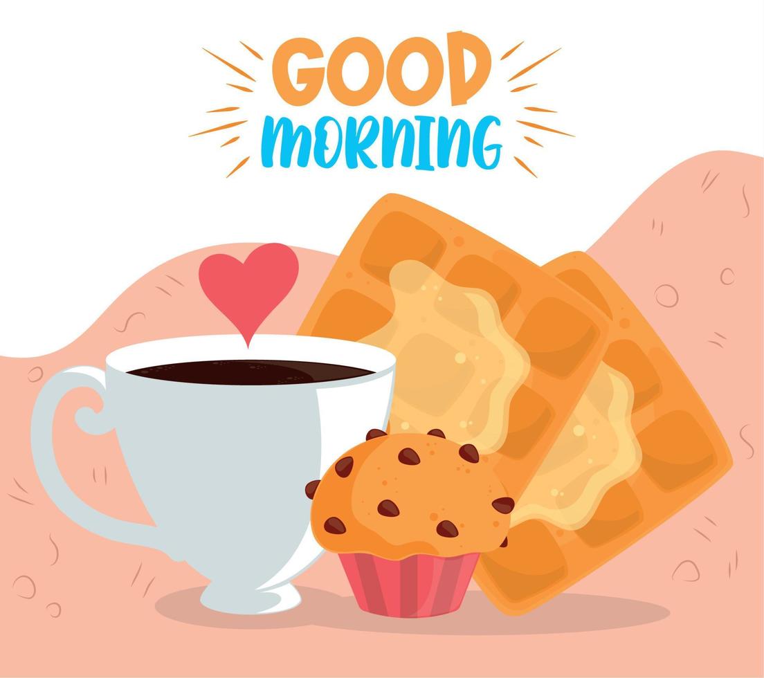 good morning breakfast vector