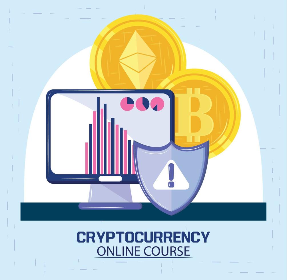 curso en linea de criptomonedas vector