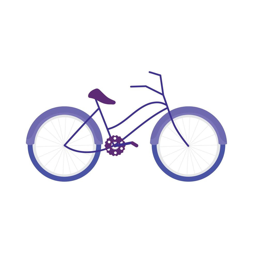 bicicleta transporte deporte recreativo aislado icono diseño blanco fondo vector