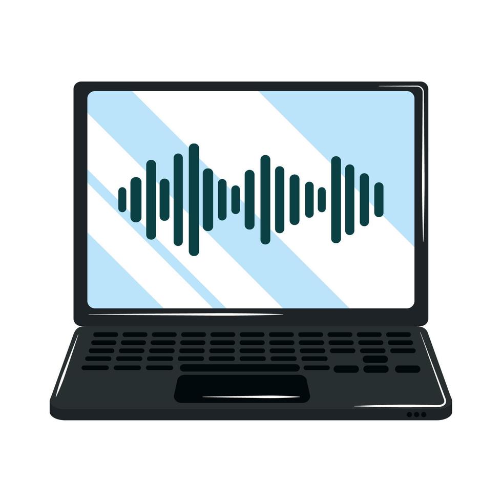 laptop equalizer sound vector