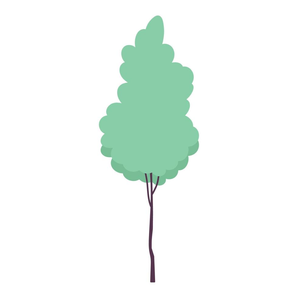 árbol vegetación follaje bosque aislado icono diseño blanco fondo vector