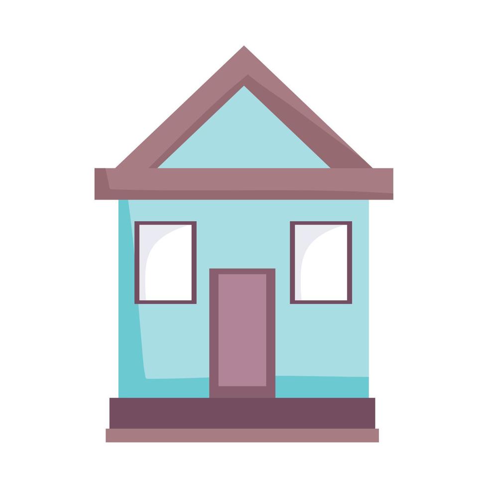 house home architecture residential isolated icon design white background vector