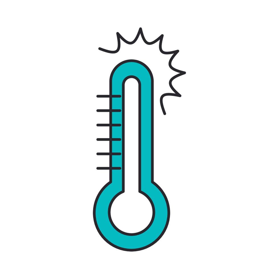 covid 19 coronavirus, thermometer, prevention spread outbreak disease pandemic line and fill style icon vector