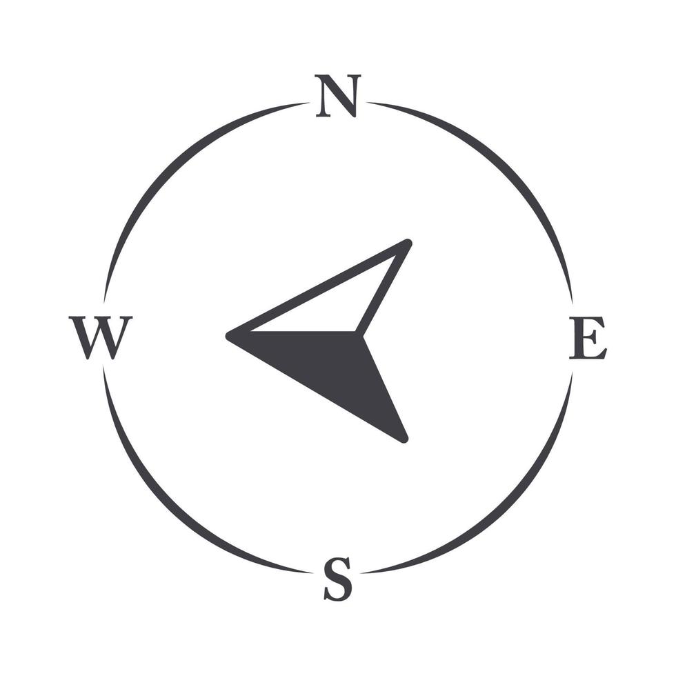 compass rose navigator cartography equipment line design icon vector