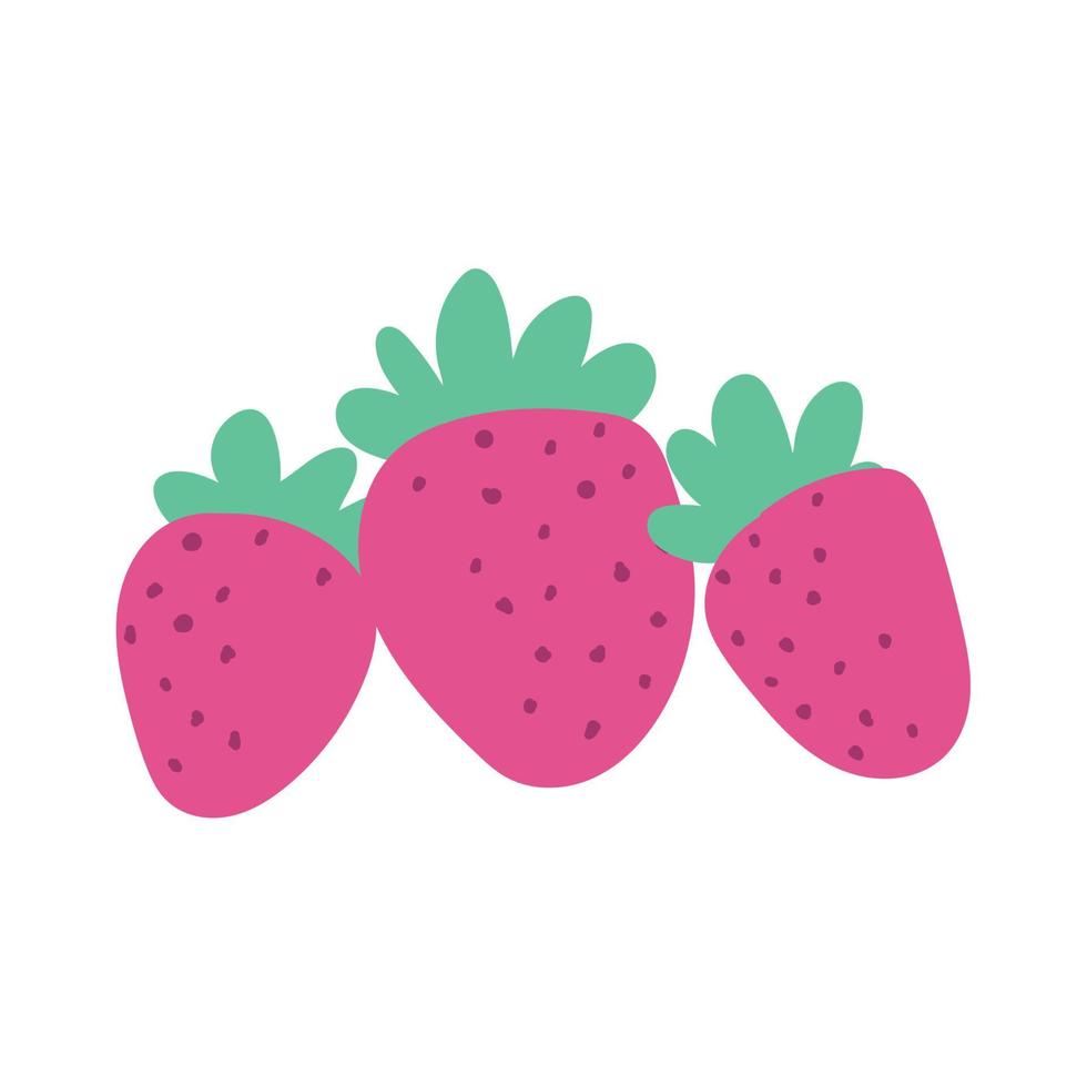 strawberry fruits fresh isolated design icon white background vector