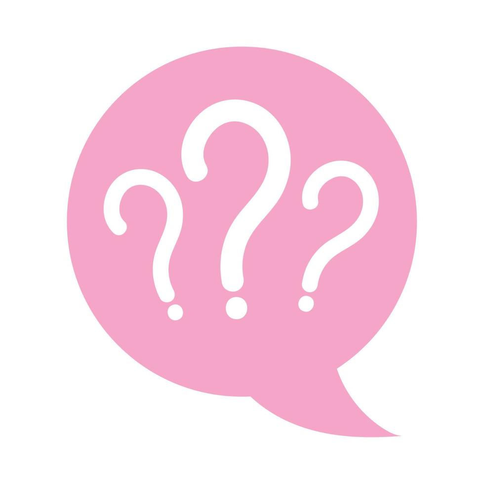question marks speech bubble isolated icon design white background vector