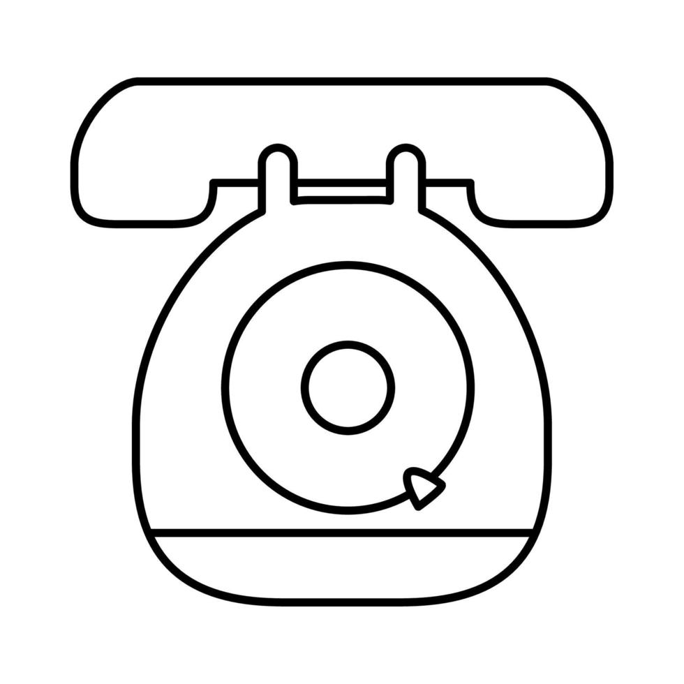 telephone service support mobile marketing and e-commerce line style icon vector