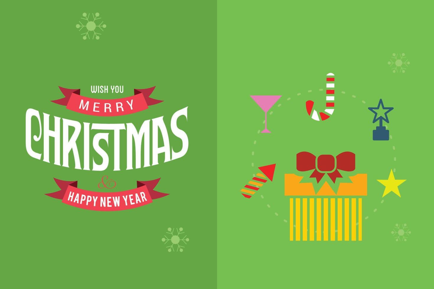 tarjeta de feliz navidad con diseño elegante y vector de tipografía