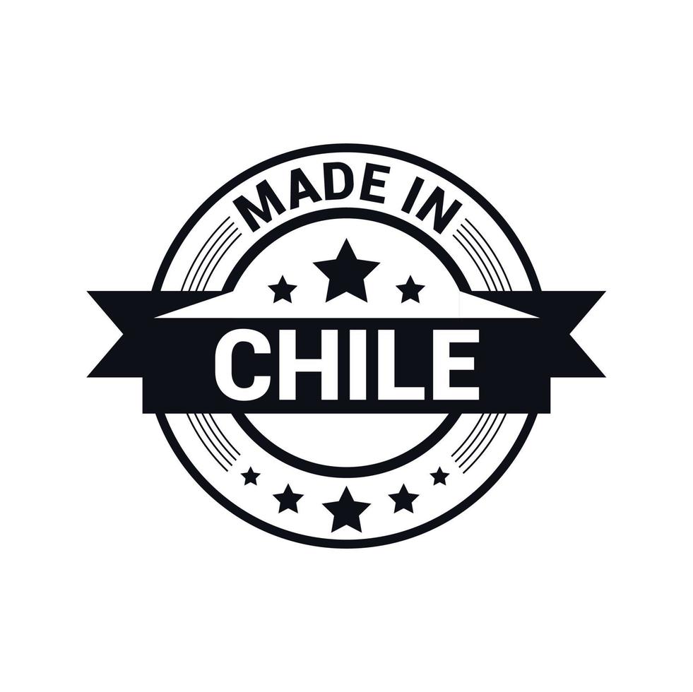 Chile stamp design vector