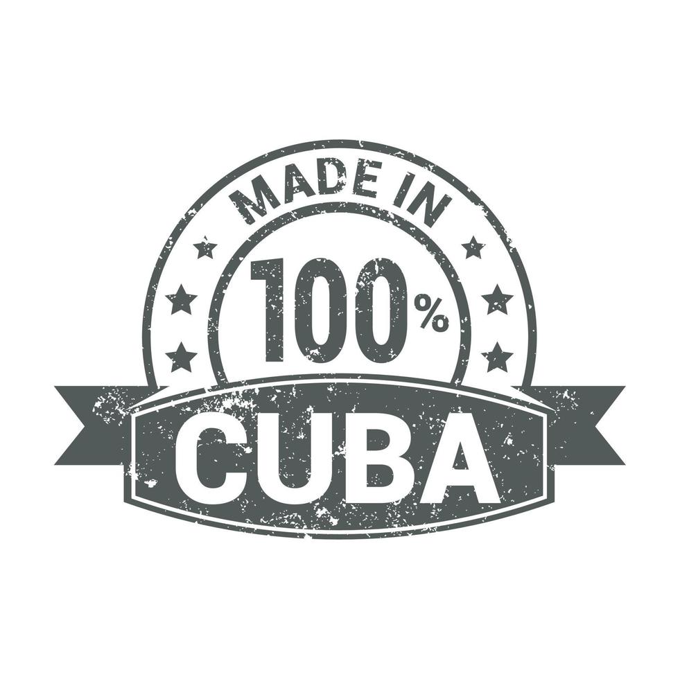 Cuba stamp design vector