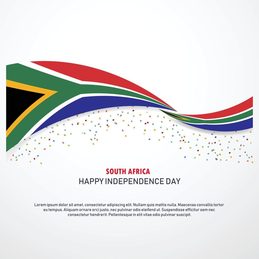 fondo de feliz día de la independencia de sudáfrica vector