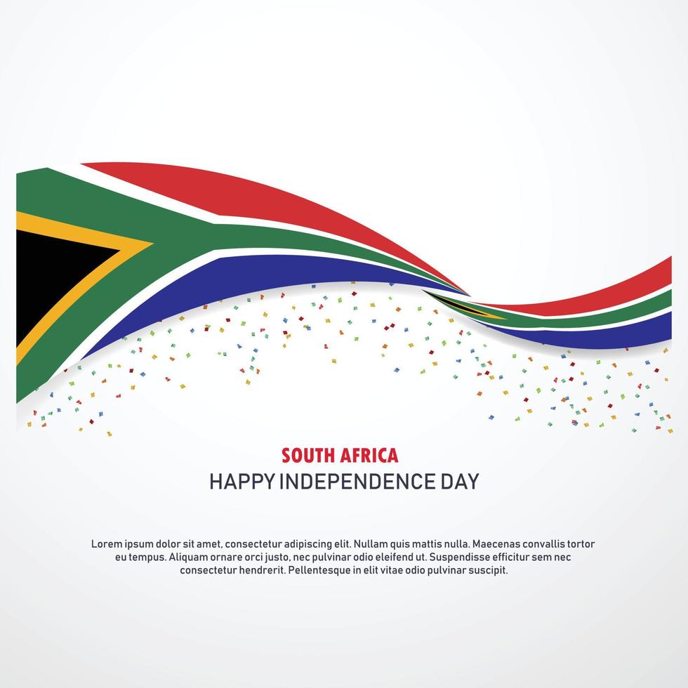 South Africa Happy independence day Background vector