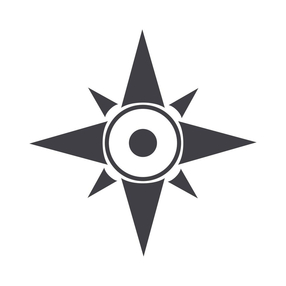 compass rose navigation cartography tool line design icon vector