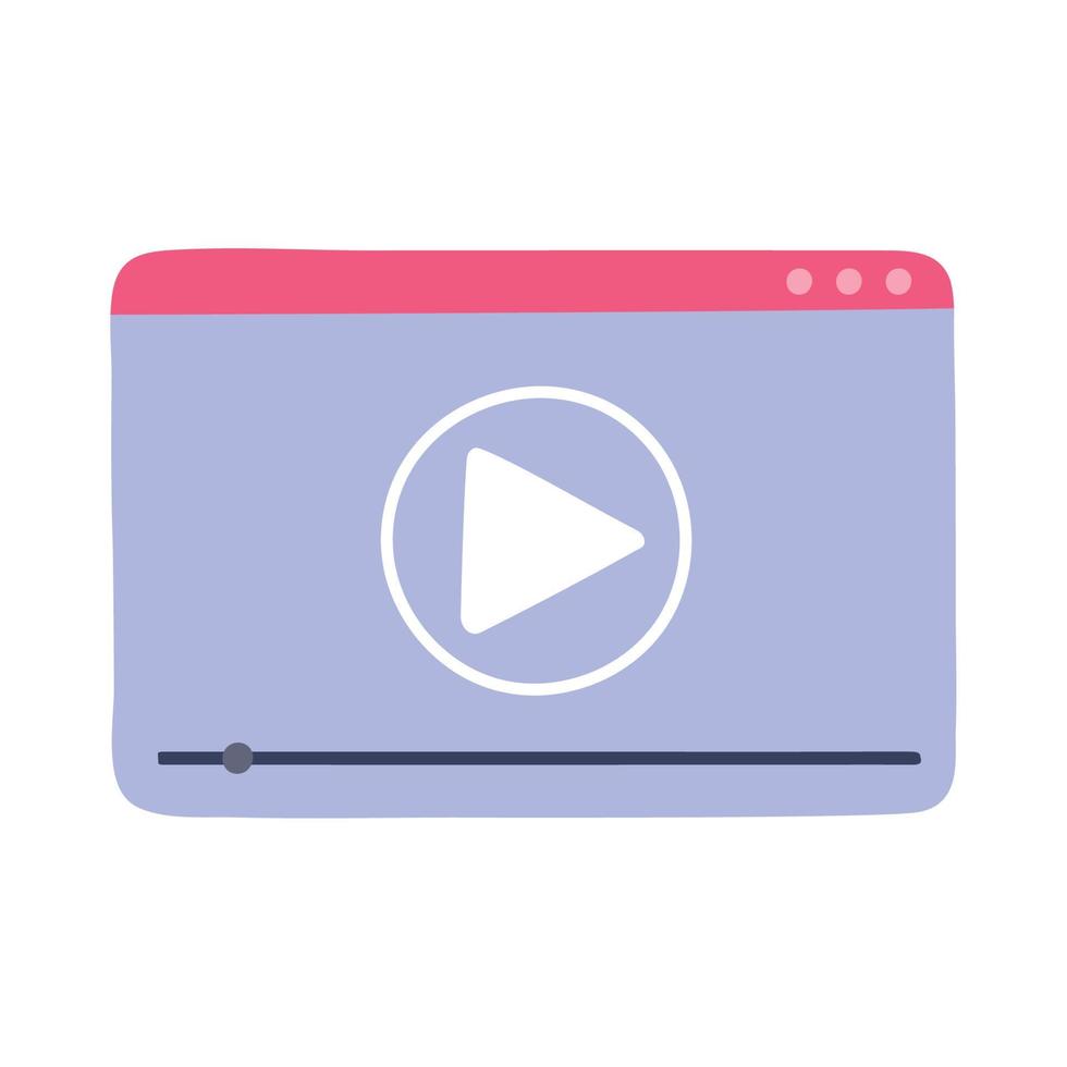 online training, video content website education and courses learning digital vector