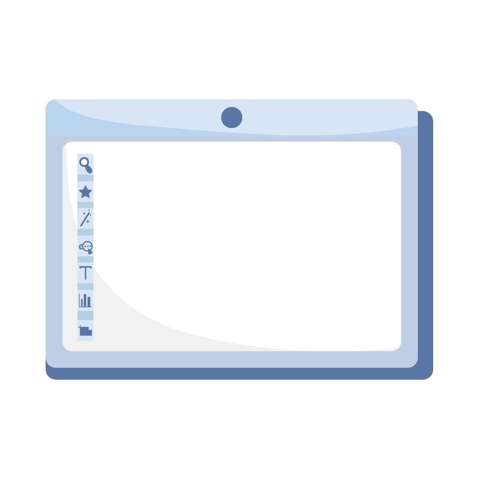 tablet computer design web page isolated icon design white background vector