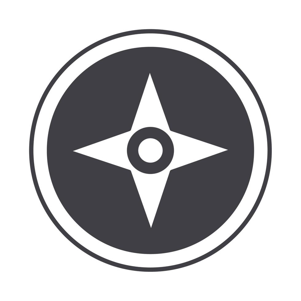 compass rose navigation cartography gps equipment line design icon vector